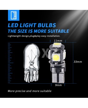 Factory direct sales car LED light canbus decoding T10 5050 5SMD LED width indicator light reading light