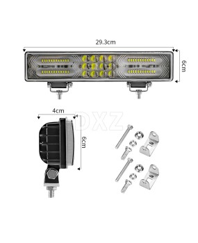 DXZ car LED work light lens model 12 inch 60 bead long truck auxiliary light modification headlight