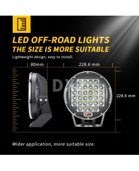 DXZ car LED work light 9-inch 32 light 96W driving light off-road modification LED spotlight spotlight