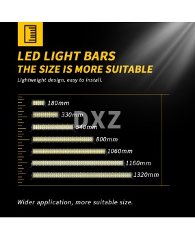 DXZ car LED light strip sweat horse double row thin design 36W72W180W240W300W long off-road roof spotlight