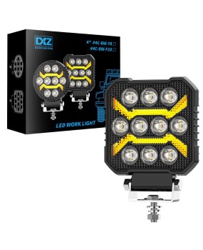 DXZ Black Knight 4-inch DRL square work light modified with LED off-road lights, headlights, spotlight assist lights