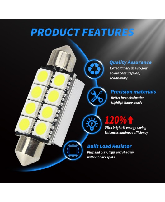 CANBUS decoding 5050 31MM 36MM 39MM 41MM car LED dual pointed light reading light license plate light