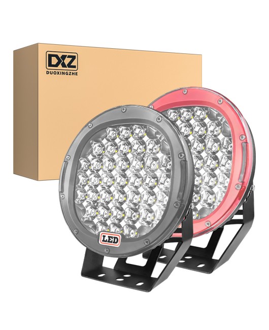 DXZ 9-inch work light 37LED 185W LED driving light off-road vehicle modification LED spotlight front bumper headlight